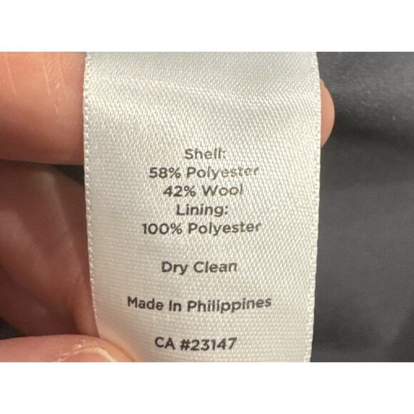 Talbots Skirt Women’s Size 16 Blue Wool Blend Pencil Lined Houndstooth Career - Picture 6 of 6